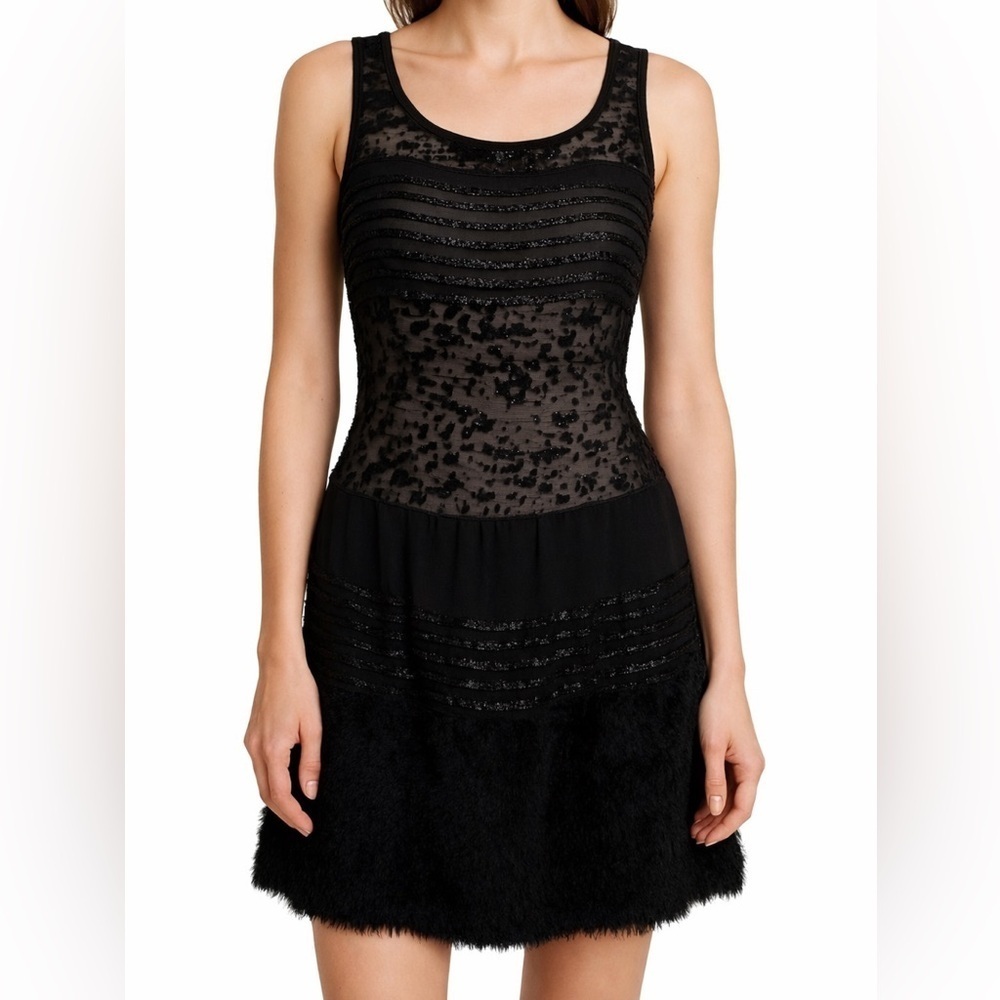 Diane‎ Von Furstenberg Black Lace Mini Dress see measurements